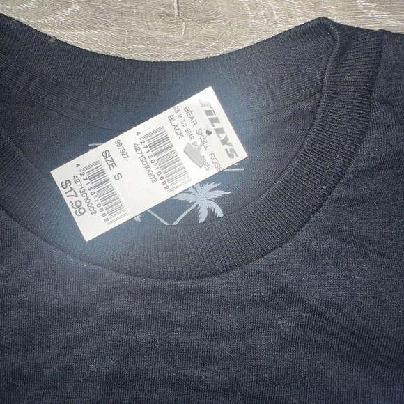 Riot Society T-Shirt Black Teddy Bear Skeleton Heads Men's Size S NWT Tilly’s - Picture 3 of 4